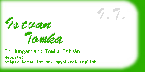 istvan tomka business card